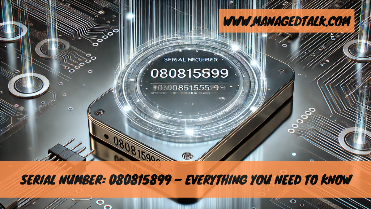 Serial Number: 080815899 – Everything You Need to Know